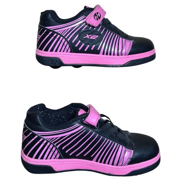Heelys Dual Up Skate Shoes on Wheels Black Pink Little Big Kid Size 3 Youth - Picture 1 of 15